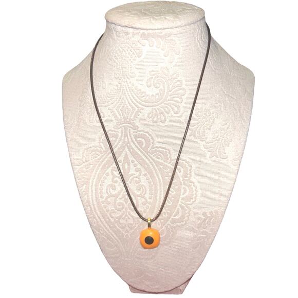 Handmade Dichroic Glass Necklace with Premium Leather Cord Rope - Picture 2 of 4